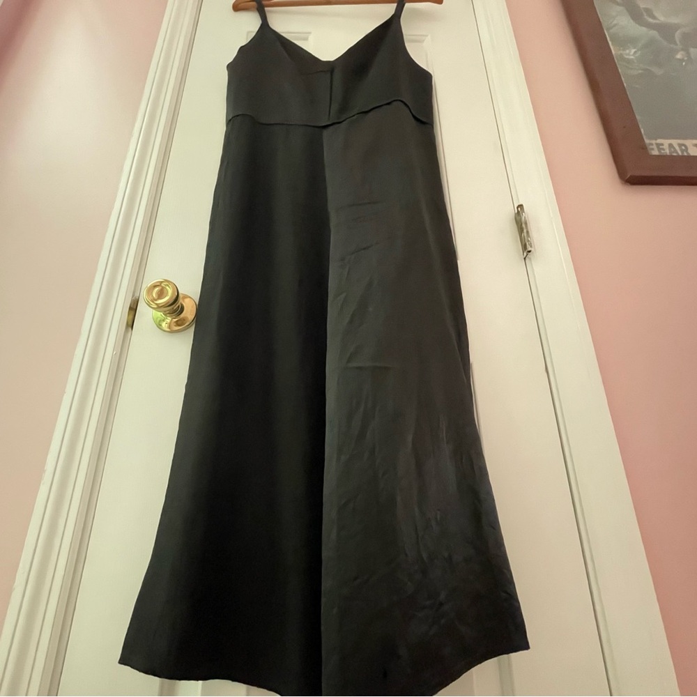 ZARA BLACK SATIN ACETATE MIDIDRESS - Picture 4 of 13